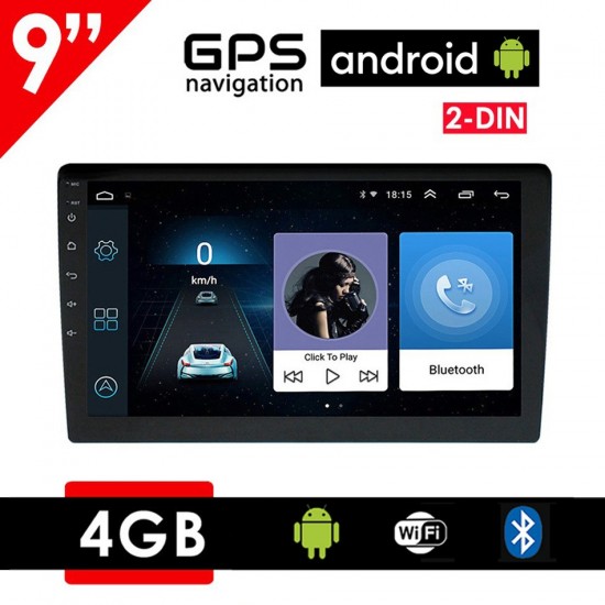 4GB 9" ιντσών Android οθόνη αυτοκινήτου με GPS (ηχοσύστημα WI-FI Youtube USB 2DIN MP3 MP5 Bluetooth Mirrorlink 4x60W Universal) K8024