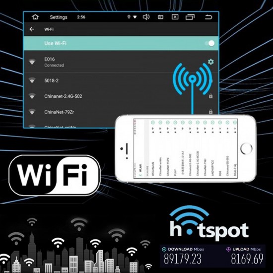 1-DIN Android (2GB + 32GB) περιστρεφόμενη οθόνη αφής (GPS IPS WI-FI Youtube FM Bluetooth Google Maps MP5 MP3 Video Ελληνικά, Aux, USB, Mirrorlink, OEM Universal 10'' ιντσών 4x60W) F1036032
