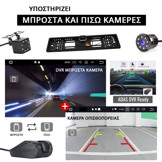 Kirosiwa 4GB 10" ιντσών Android οθόνη αυτοκινήτου με WI-FI GPS USB (4+64GB ηχοσύστημα Android Auto Apple Carplay Youtube 2DIN MP3 MP5 Bluetooth 2-DIN 2 DIN Mirrorlink 4x60W Universal)