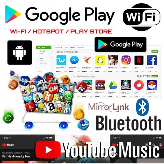 Ηχοσύστημα Android 2GB με οθόνη αφής 9" ιντσών και Ελληνικό GPS πλοηγό (Youtube Spotify Bluetooth Playstore WI-FI αυτοκινήτου Ελληνική πλοήγηση 2-DIN USB MP3 MP5 Mirrorlink 4x60W Universal) K805RR